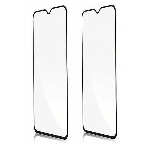 Комплект из 2 шт, Защитное стекло для Xiaomi Redmi Note 8T 3D на весь экран с черной рамкой