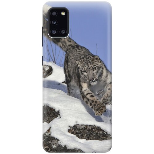 фото Силиконовый чехол на samsung galaxy a31 / самсунг а31 с принтом "бегущий барс gosso