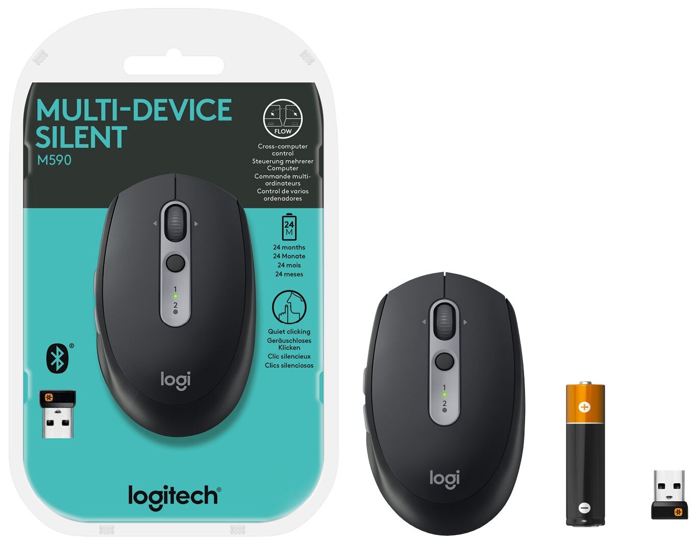 Мышь Bluetooth для ноутбука Logitech - фото №6