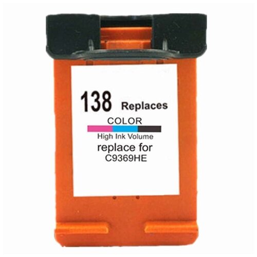 Картридж C9369HE (№138) Color (цветной): Black, Cyan, Magenta (фото черный, голубой, пурпурный), для струйного принтера, совместимый