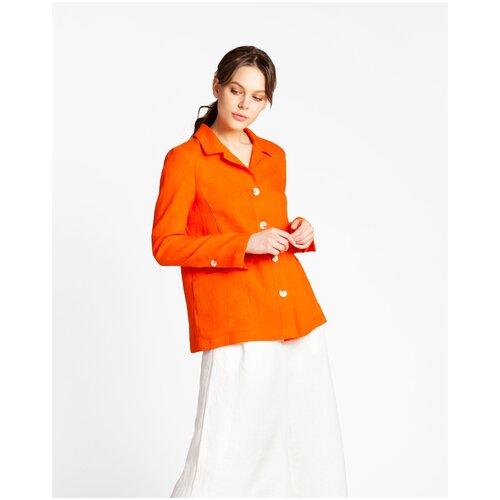 Жакет-рубашка Ummami лен (оранжевый, XL/XXL/170)