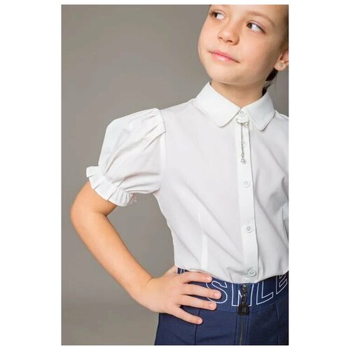Школьная блуза Deloras, размер 122, белый