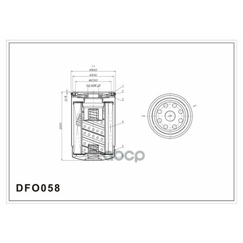 фото Фильтр масляный double force арт. dfo058 double force арт. dfo058