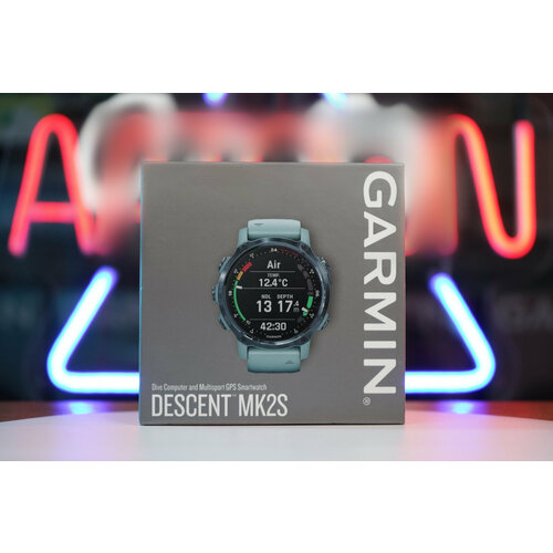 Garmin Descent Mk2S Mineral Blue with Sea Foam Silicone Band 12307200₽