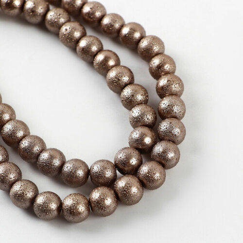 Бусины из стекла набор 78 шт размер 1 шт 10 мм цвет коричневый 815₽