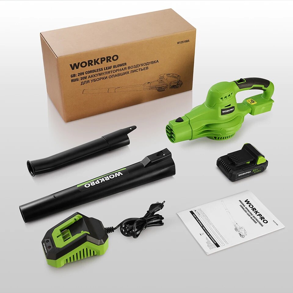 Беспроводная воздуходувка WORKPRO 20V - фотография № 2