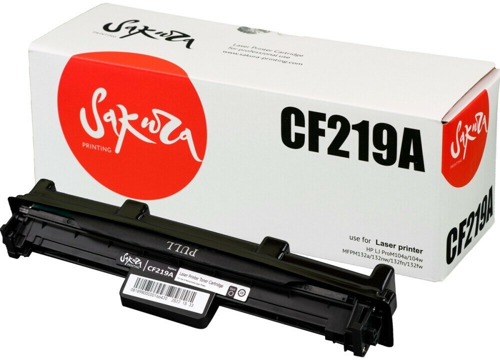 Фотобарабан Sakura Printing Sakura CF219A (19A) для HP LJ M104a/LJ M104w/LJ M132a/LJ M132fn/LJ M132fw/LJ M132nw, черный, 12000 к.