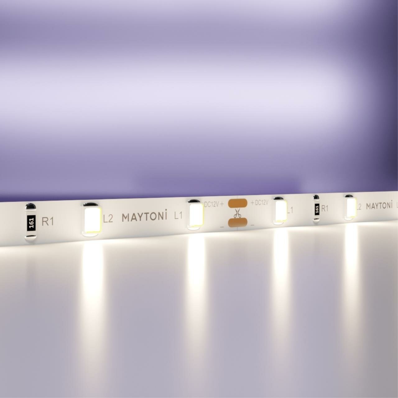 5м. Светодиодная лента белого цвета 4000К, 4,8W, 12V, 60LED, IP20 Led strip 20008 Maytoni - фото №10