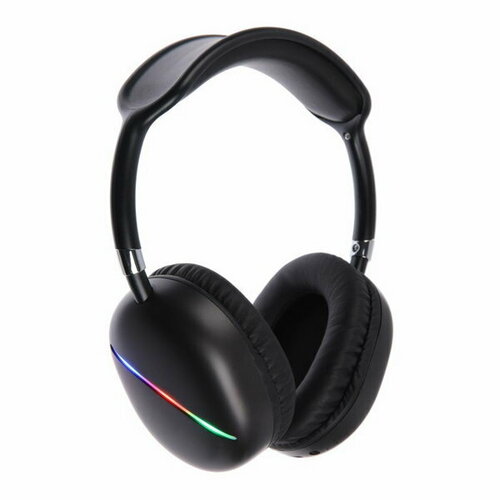 Наушники AKZ MAX10 беспроводные полноразмерные микрофон подсветка чёрные 1875₽