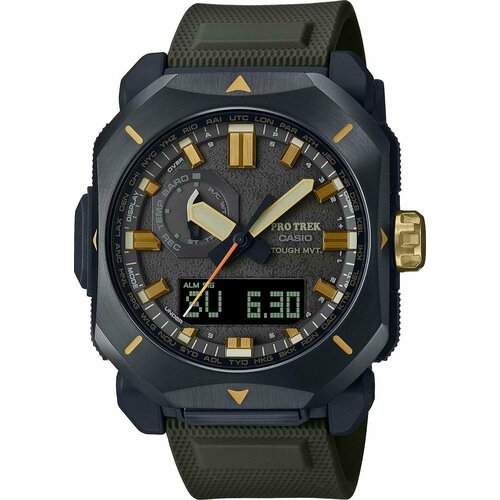 наручные часы casio наручные часы casio dw 6900y 9er желтый Наручные часы CASIO Pro Trek PRW-6900Y-3, зеленый, черный