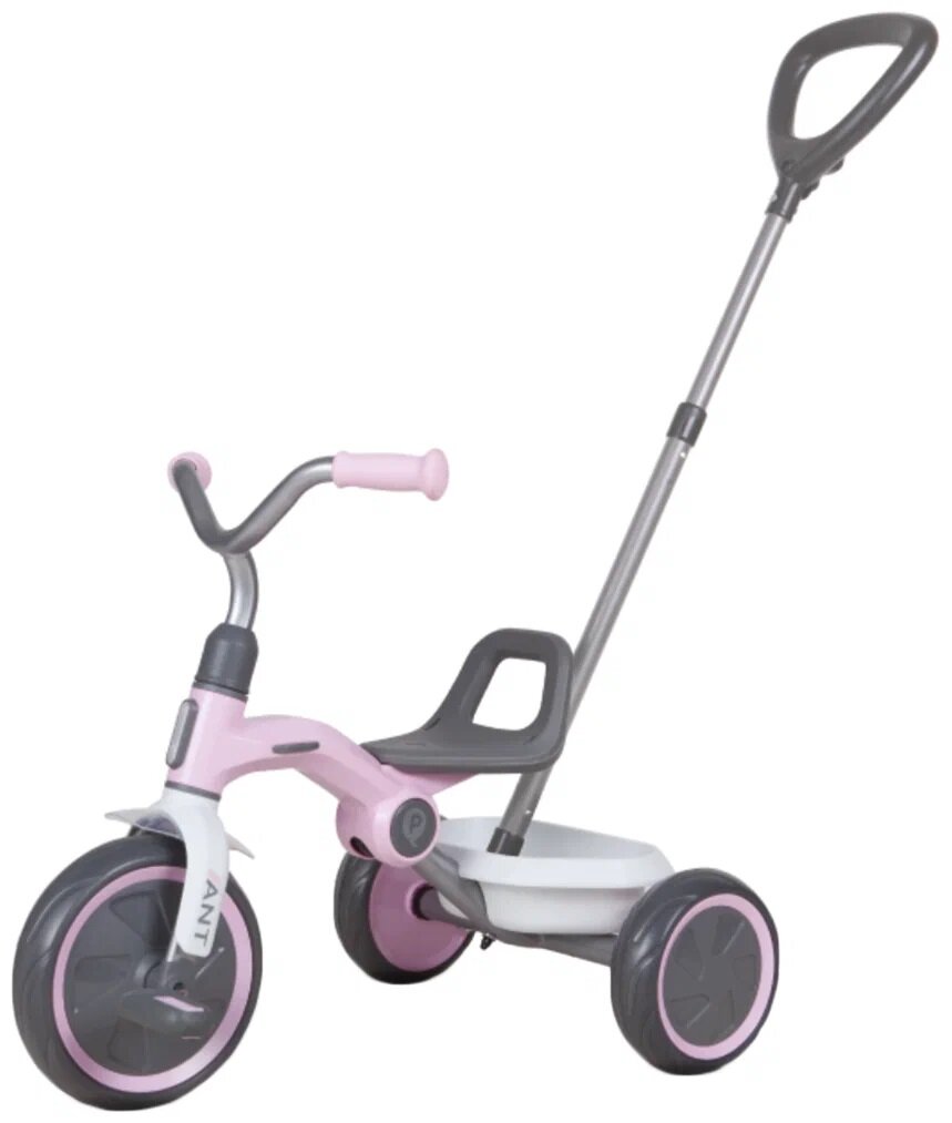 Трехколесный велосипед QPlay Ant Plus Basic Trike(неуправляемая поддерживающая ручка-толкатель), фиолетовый