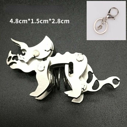 Металлический брелок Трицератопс из серии конструкторов Cyberpunk DIY 990₽