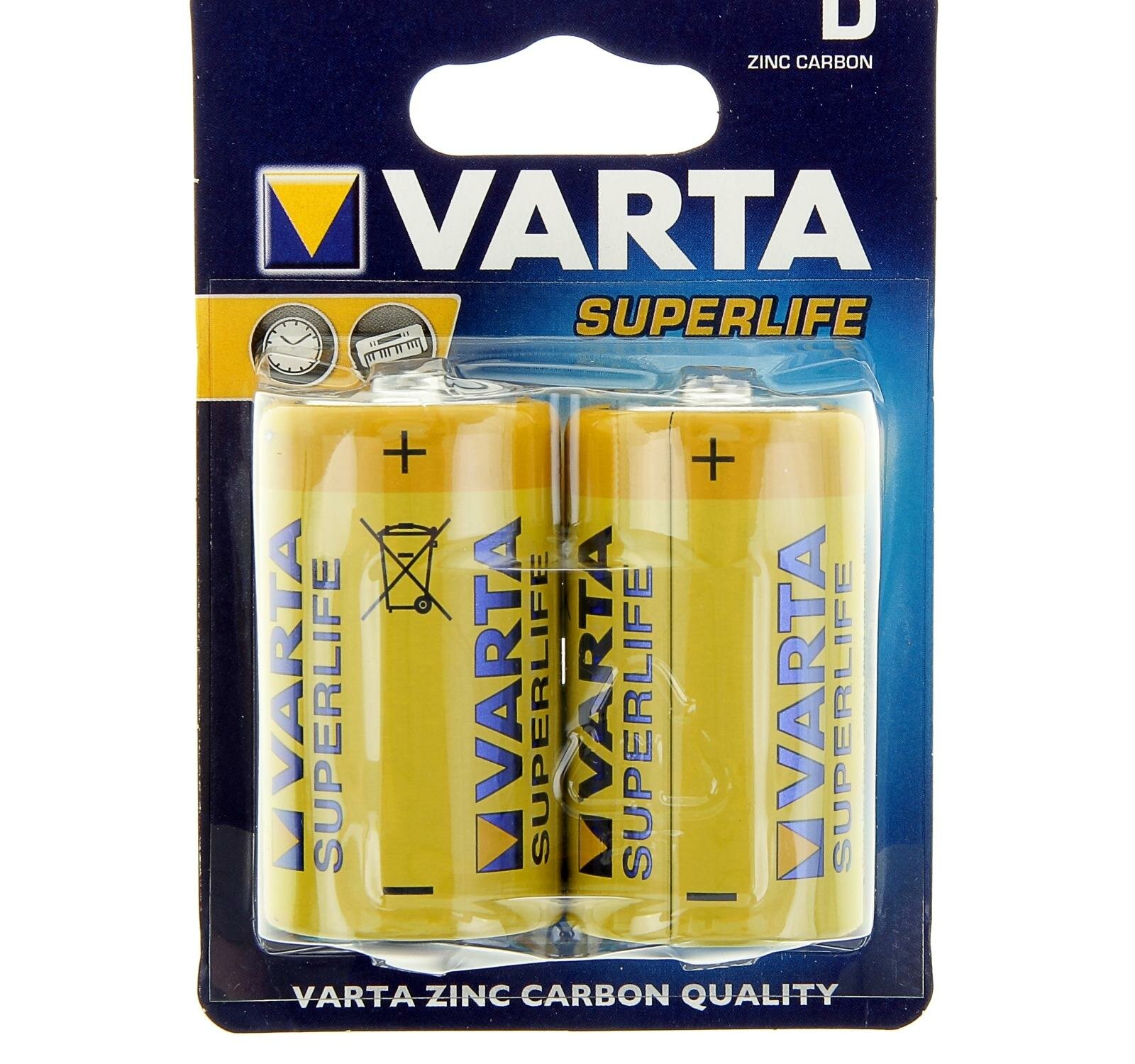 Батарейка Varta Superlife D, 2 шт. - фото №16