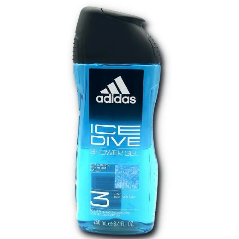 Adidas Гель для душа 3 в 1 Adidas Ice dive для мужчин, 250 мл