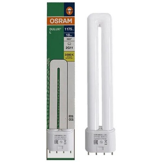 Лампа люминесцентная Ledvance-osram DULUX L 18W/31-830 2G11 L217 (тёплый белый) - лампа OSRAM