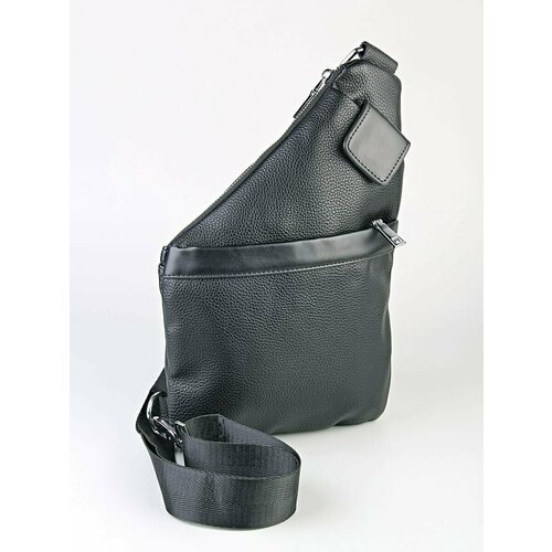 Сумка барсетка Skin, фактура гладкая, черный