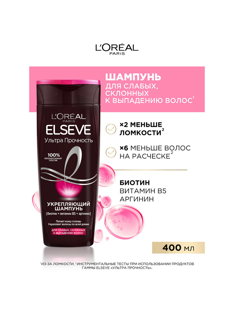 Шампунь для волос L'Oreal Paris Elseve Ультра Прочность укрепляющий для слабых склонных к выпадению волос, 250 мл - фото №18