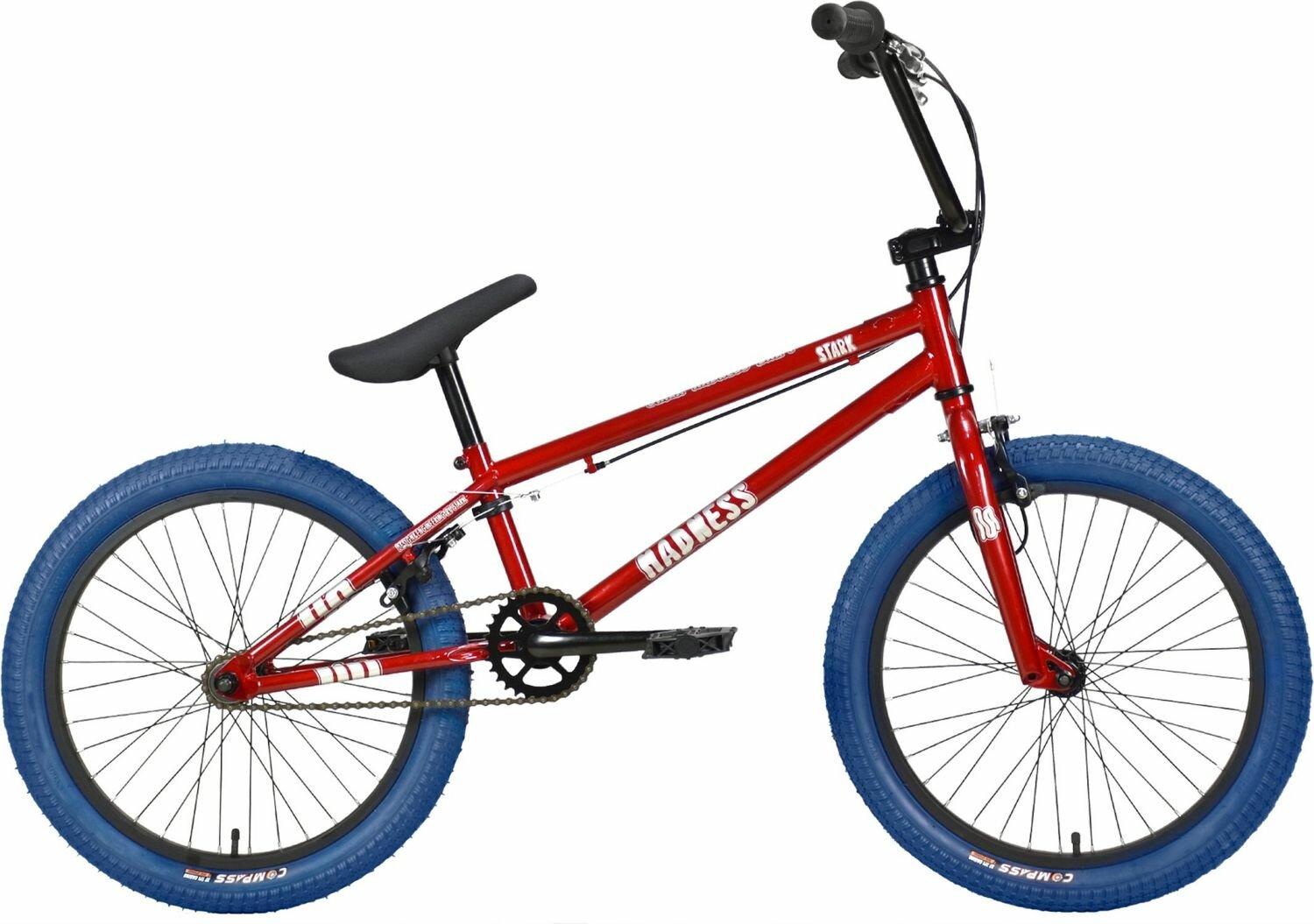 Велосипед Stark Madness BMX 1 (2024) (Велосипед Stark'24 Madness BMX 1 красный/серебристый/темно-синий, HQ-0014363)