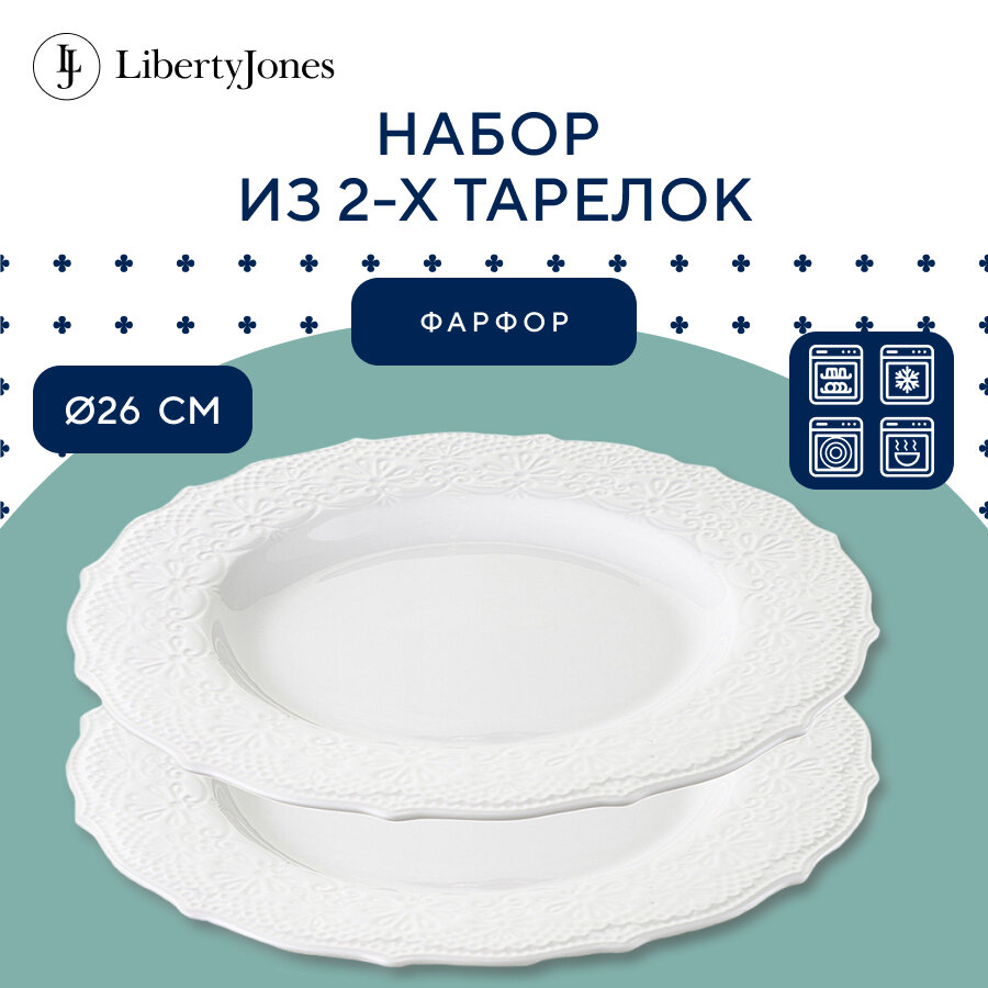 Набор обеденных тарелок Liberty Jones Tracery Ø26 см 2 шт.