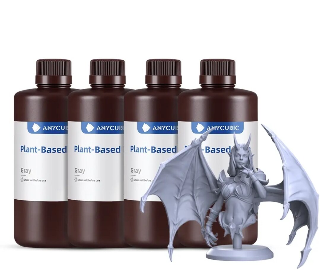 Фотополимерная смола Anycubic ECO Plant-based UV Resin для 3D принтера 4 кг - Серая (grey) 4 литра