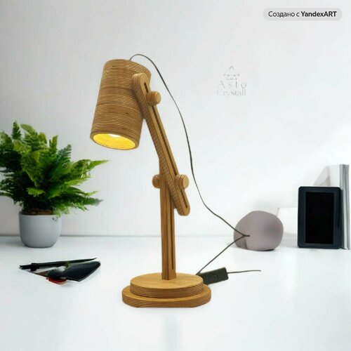 Лампа деревянная Алива настольная светодиодная для школьника светильник для дома освещение в спальню, детскую, прихожую