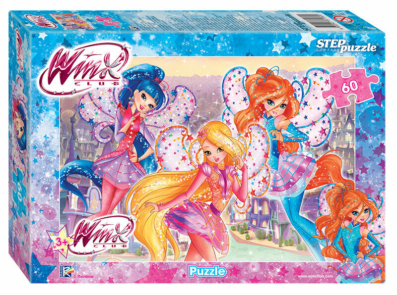 Детский пазл "Winx", игра-головоломка паззл для детей, Step Puzzle, 60 деталей мозаики