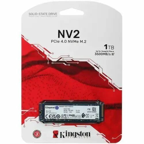 1 ТБ Внутренний SSD диск Kingston NV2 M.2 PCI-E 4.0 (SNV2S/1000G)