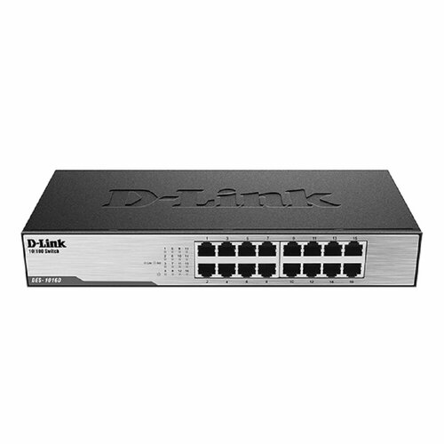 D-Link Сетевое оборудование DES-1016D H2A Неуправляемый коммутатор с 16 портами 10 100Base-TX