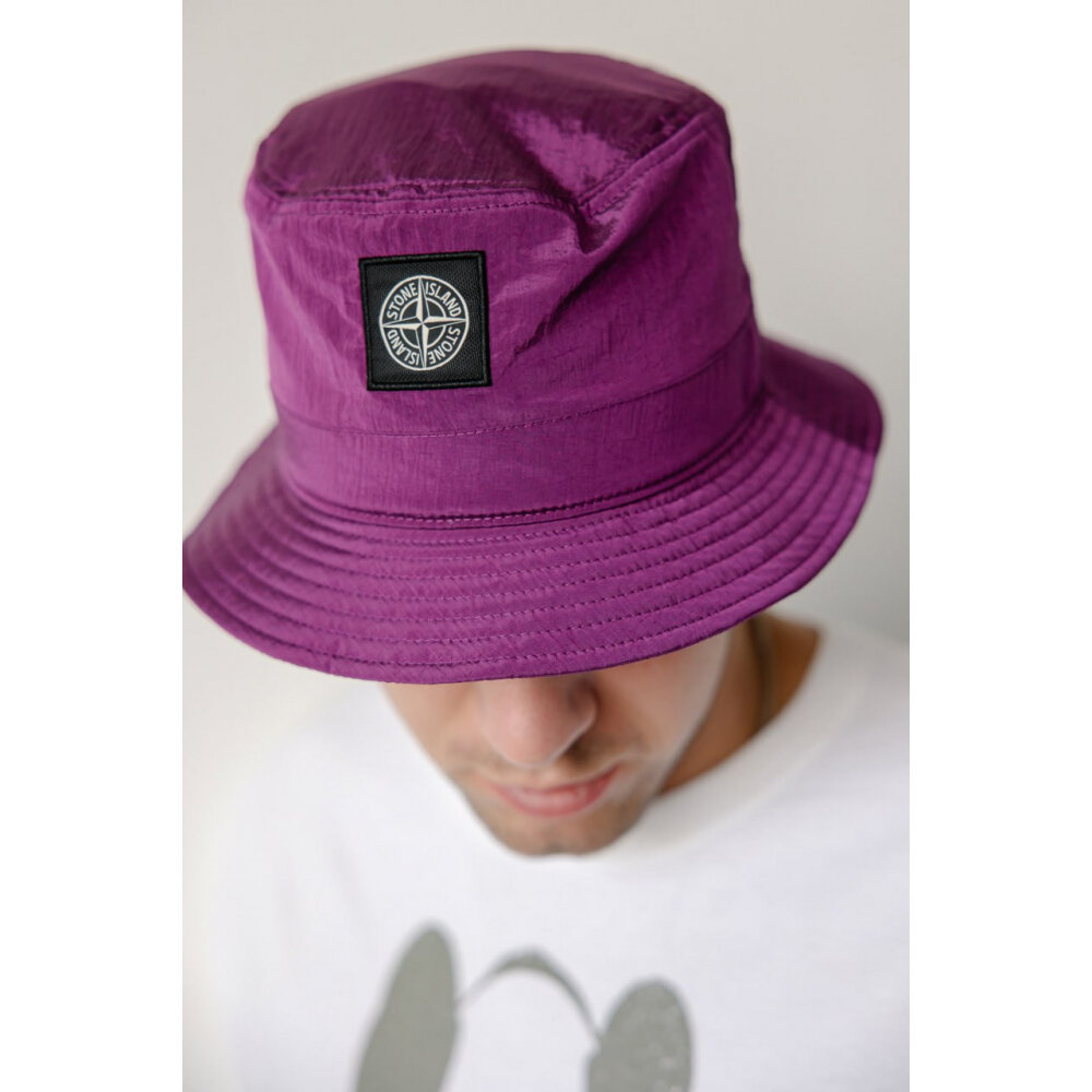 Панама Stone Island Stone Island Compass Bucket Hat для мужчин и женщин, размер L, purple — фото 1