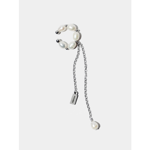 Серьги РЕСУРС, жемчуг культивированный, размер 60 мм, белый