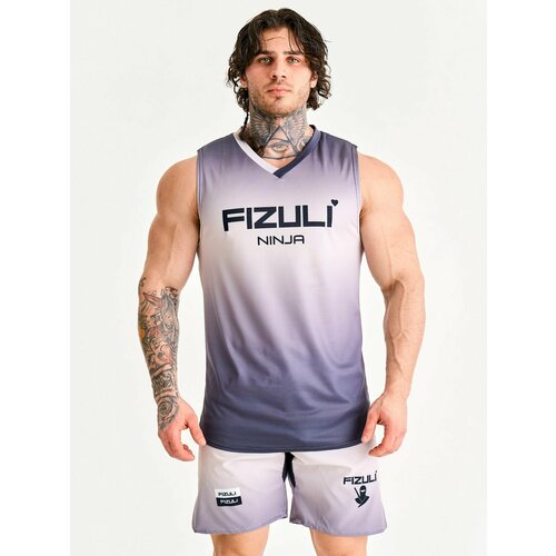 фото Майка спортивная fizuli v-neck, 1 шт., размер m, металлик