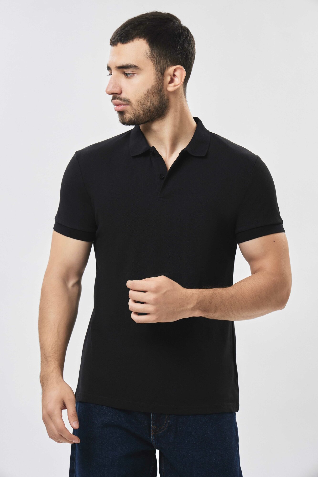Поло спортивное TERRA PRO, размер M, black