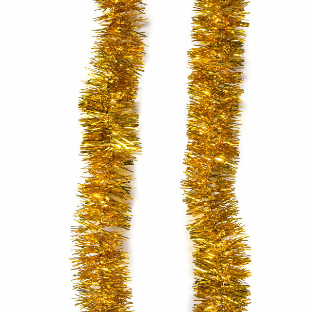 Мишура Праздничная 2 м*50 мм золотая