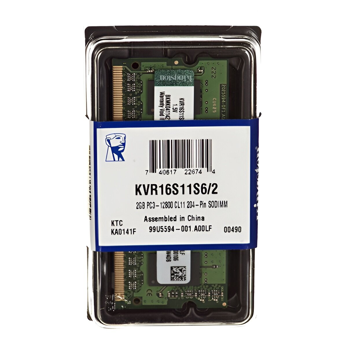 Модуль памяти NBook SO-DDR3 2Gb 1600Mhz Kingston (KVR16S11S6/2)