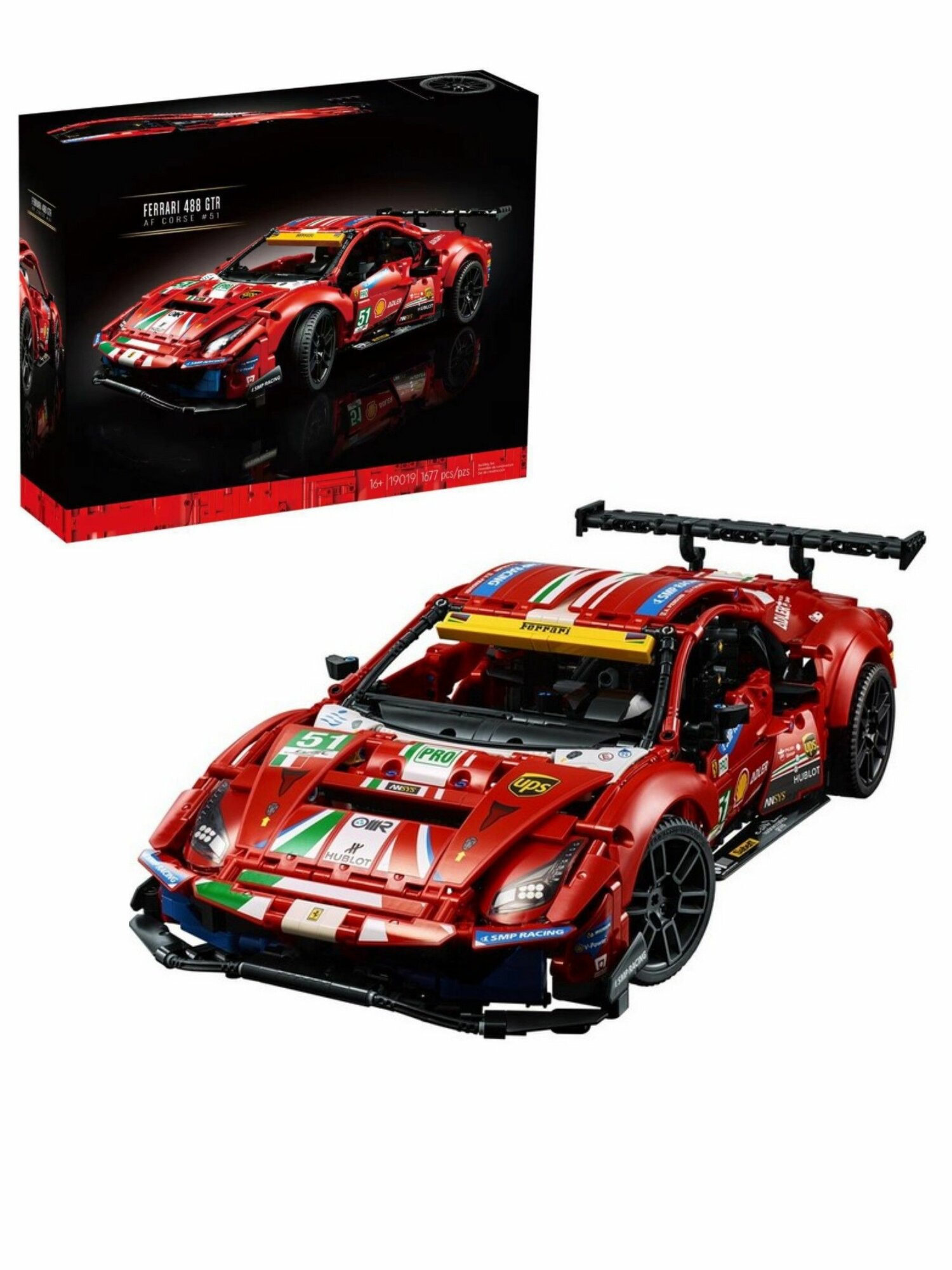 Конструктор спорткар Ferrari 488 GTE AF Corse  51   Техник 1677 деталей