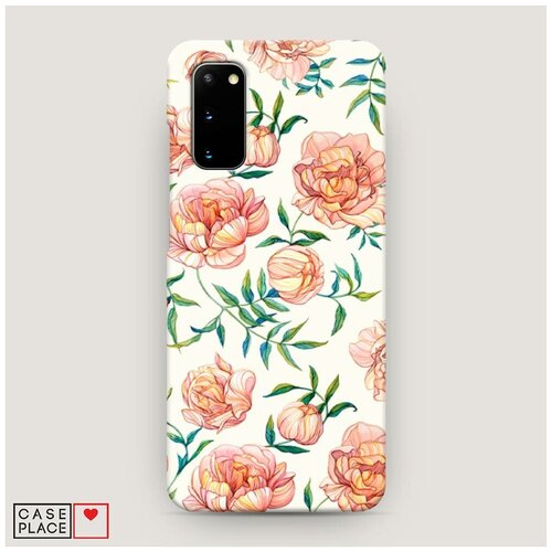 фото Чехол пластиковый samsung galaxy s20 цветочный узор 2 case place