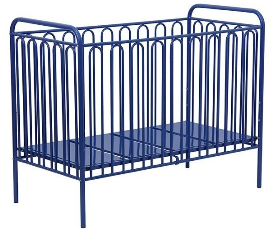 Кроватка Polini Vintage 150 металлическая, синий