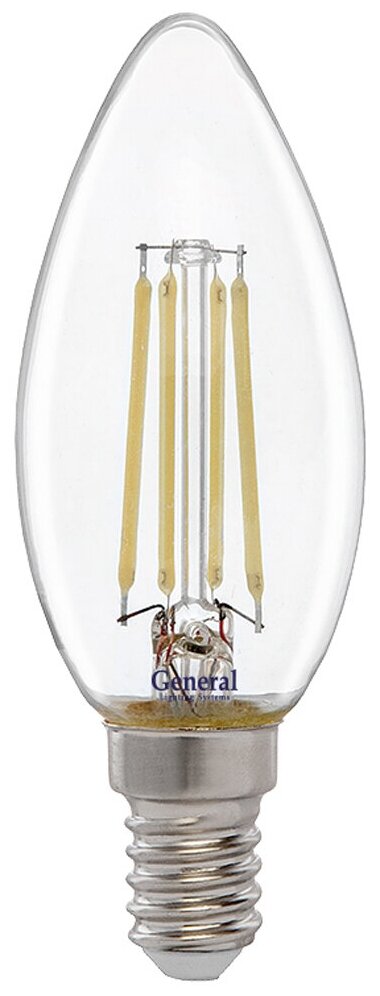 Филаментная светодиодная лампа General GLDEN-CS 10Вт E14 4500К свеча