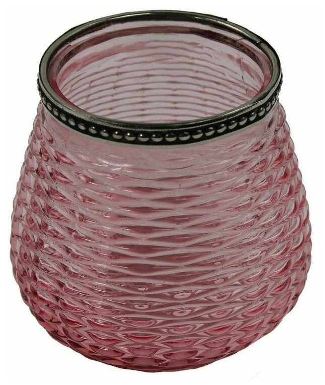 Подсвечник этьенн, стекло, розовый, 10х11 см, Hogewoning - фотография № 3