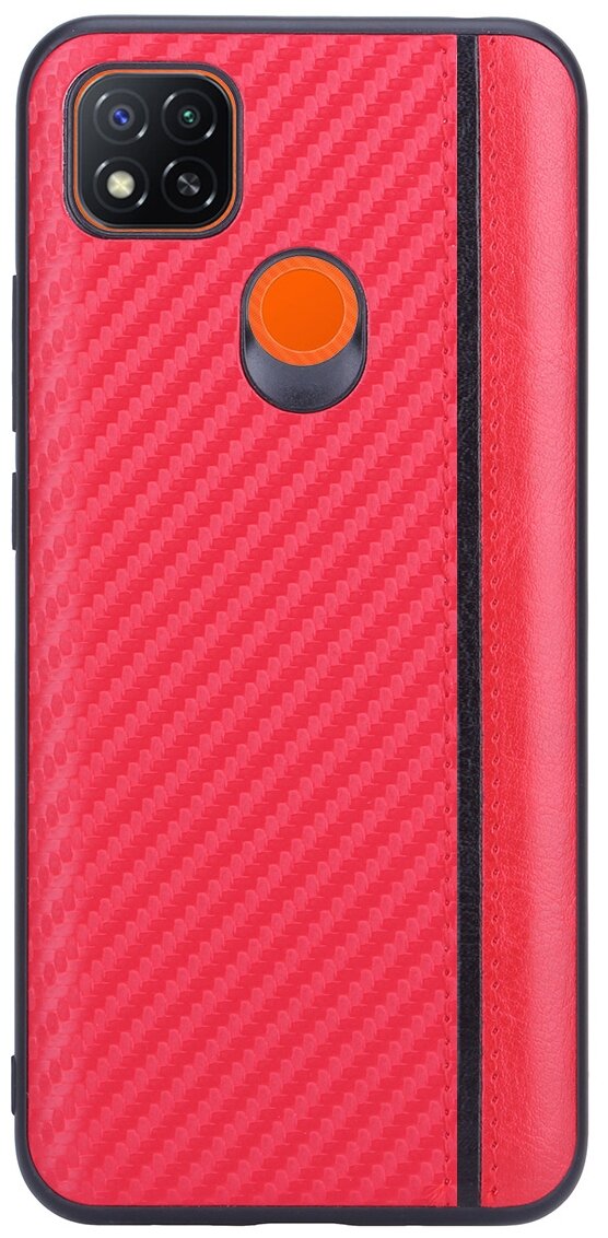 Чехол накладка G-Case Carbon для Xiaomi Redmi 9C, красная