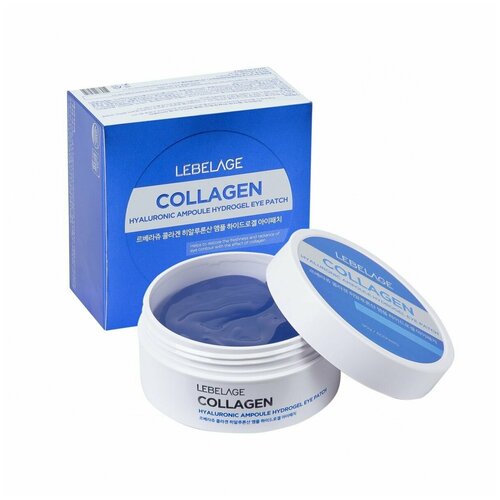 Патчи с коллагеном и гиалуроновой кислотой [Lebelage] Collagen Hyaluronic Ampoule Hydrogel Eye Patch