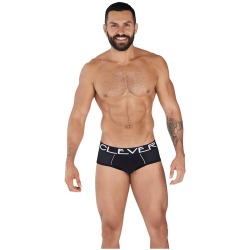 Мужские трусы брифы черные Clever STRATEGY PIPING BRIEF 036211 M (46)