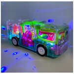 Прозрачный самодвижущийся автобус со световыми и музыкальными эффектами - изображение