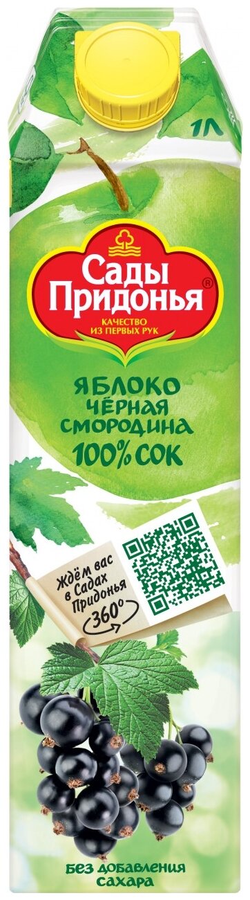 Сок "Сады Придонья" яблоко/черная смородина, 1л - фото №4