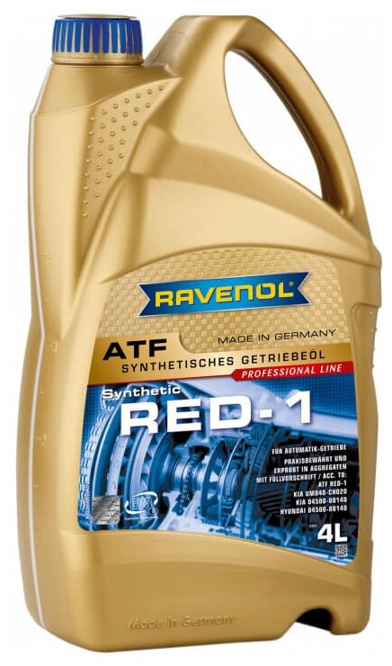 Масло трансмиссионное синтетическое ATF RED-1 4Л RAVENOL 4014835719095