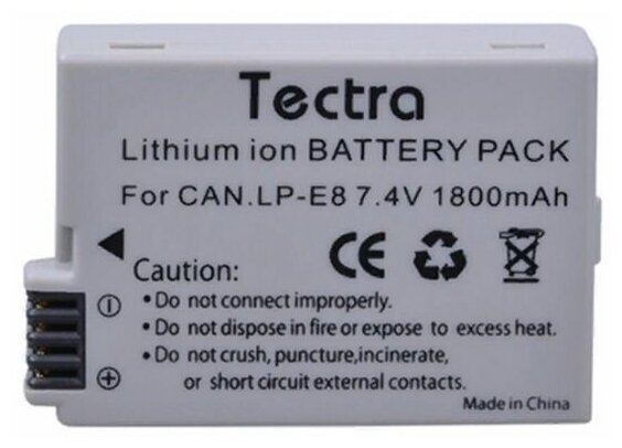 Аккумулятор Tectra LP-E8 для Canon
