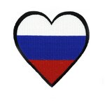 AD1008 Термоаппликация 'Флаг России в форме сердца', 7,5*7,5 см, Hobby&Pro - изображение