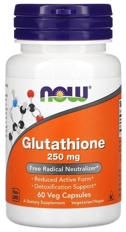 Капсулы NOW Glutathione, 50 г, 250 мг, 60 шт.