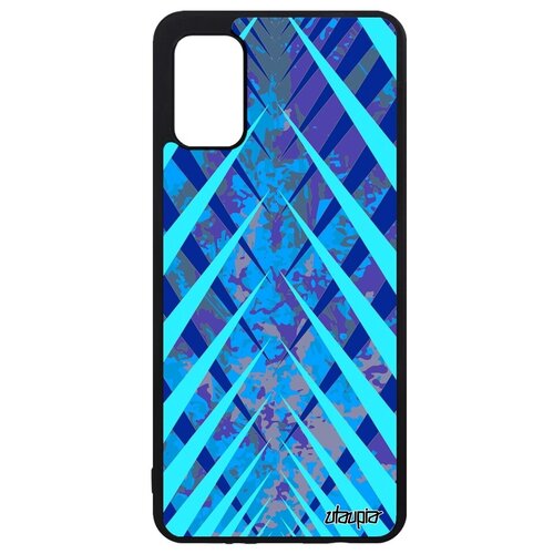фото Красивый чехол на мобильный // galaxy a41 // "дизайн сталактит" эффект ромб, utaupia, голубой