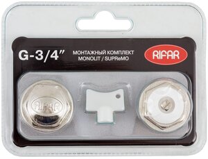 Комплект аксессуаров Rifar комплект монтажный для радиаторов Monolit/Supremo G3/4” металл 3 шт.